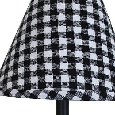 Heritage House Check - Black & Cream Lampshade 12 Inch Regular Clip 2R640011 - The Fox Decor
